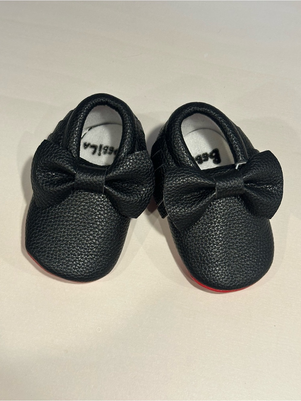 Bila Black Bow Baby Walker Shoes